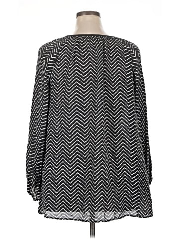 Scilla by Dora Landa Long Sleeve Silk Top (view 2)