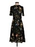 H&M 100% Polyester Floral Black Casual Dress Size 2 - photo 1