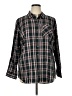Cj Banks Plaid Black Long Sleeve Button-Down Shirt Size 1X - photo 1