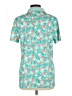 Lands' End 100% Cotton Tropical Teal Short Sleeve Blouse Size L (tall) - photo 2
