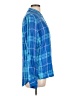 Como Vintage 100% Rayon Plaid Blue Long Sleeve Blouse Size L - photo 4
