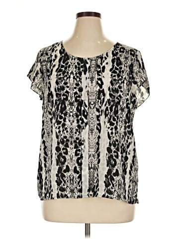 NY Collection Short Sleeve Blouse (view 1)