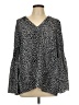 MICHAEL Michael Kors Polka Dots Black 3/4 Sleeve Blouse Size L - photo 1
