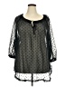 Ellos 100% Polyester Black 3/4 Sleeve Blouse Size 3X - photo 1