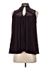 Deletta Solid Burgundy Sleeveless Blouse Size XS - photo 2