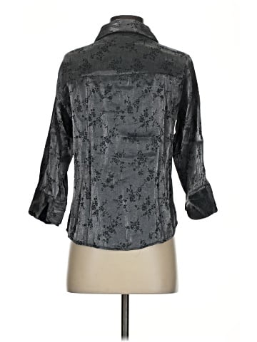 Kathie Lee 3/4 Sleeve Button-Down Shirt (view 2)