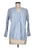 L.L.Bean 100% Viscose Stripes Blue 3/4 Sleeve Blouse Size M (petite) - photo 1