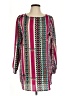 Francesca's 100% Polyester Print Pink Casual Dress Size L - photo 1