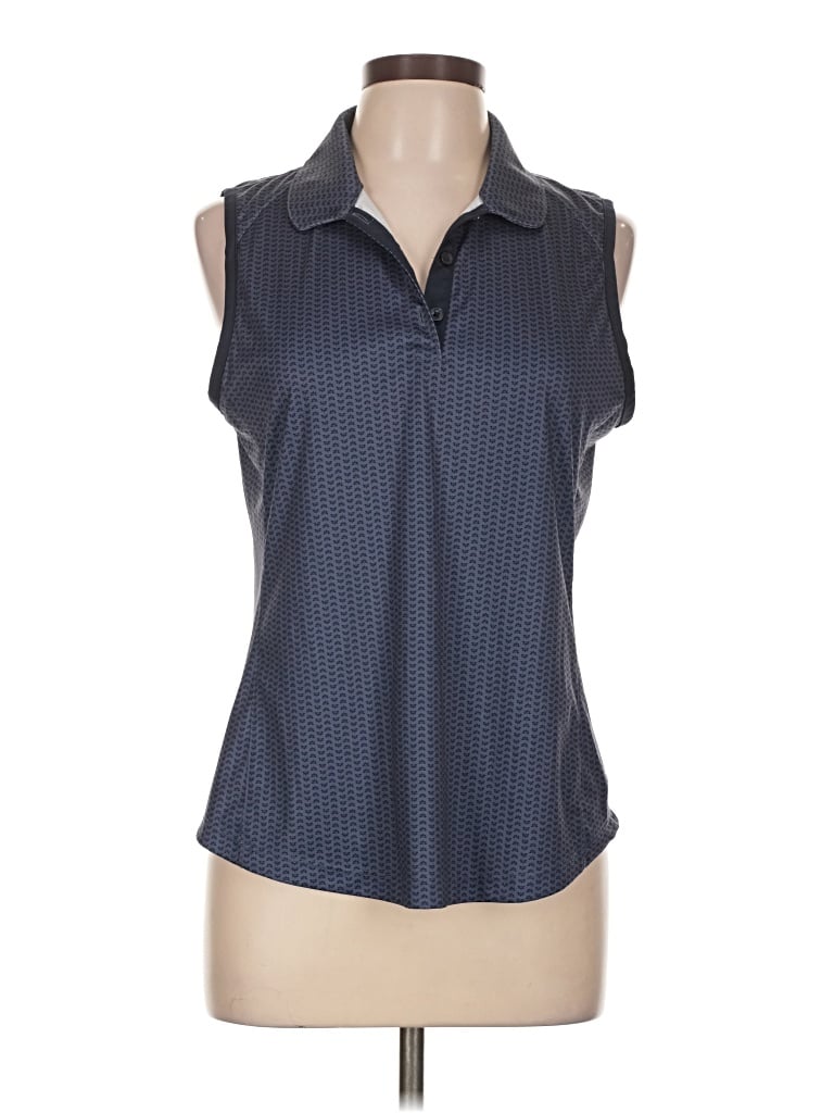 Pre-owned Greg Norman Sleeveless Polo Shirt In Blue