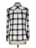Max & Mia 100% Rayon Plaid Silver Long Sleeve Button-Down Shirt Size L - photo 2