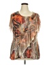 Unity World Wear Orange Short Sleeve Blouse Size 3X - photo 1