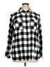 Cj Banks Checkered-gingham Black Long Sleeve Button-Down Shirt Size 1X - photo 1