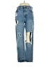 Forever 21 100% Cotton Graphic Blue Jeans Size 27 waist - photo 1