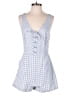 BB Dakota 100% Cotton Checkered-gingham Blue Romper Size 8 - photo 1