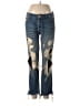 Forever 21 100% Cotton Graphic Blue Jeans Size S - photo 1