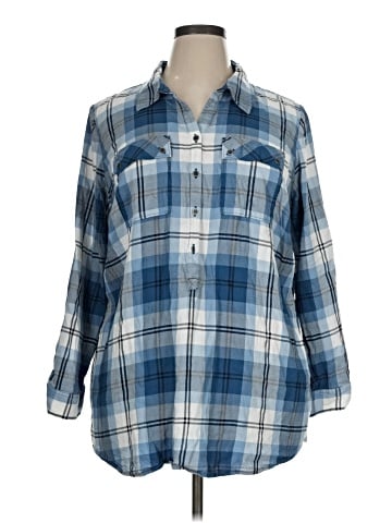 Cj Banks 3/4 Sleeve Button-Down Shirt (view 1)