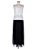 Alex Evenings Graphic Silver Casual Dress Size 8 - photo 1