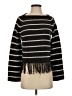 W by Worth 100% Cotton Stripes Black Pullover Sweater Size S - photo 1