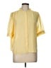 1.State 100% Polyester Yellow Short Sleeve Blouse Size L - photo 1