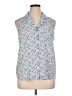 Who What Wear 100% Polyester Blue Sleeveless Blouse Size XL - photo 1