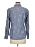 Boden 100% Cotton Print Blue Long Sleeve Button-Down Shirt Size 8 - photo 2