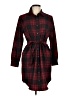 Pendleton 100% Virgin Wool Plaid Red Burgundy Casual Dress Size Med Petite - photo 1