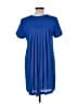 Zara Basic Solid Blue Casual Dress Size L - photo 2