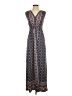 Max Studio Print Blue Casual Dress Size XS - photo 1