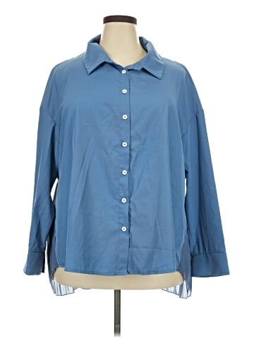 Shein Curve Long Sleeve Blouse (view 1)