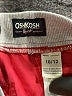 OshKosh B'gosh 100% Cotton Solid Red Board Shorts Size 10 - 12 - photo 3