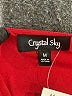 Crystal Sky Solid Red Cocktail Dress Size M - photo 4