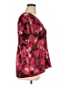 Daisy Fuentes 100% Polyester Burgundy Short Sleeve Blouse Size XL - photo 4