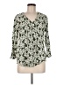 Fun2Fun 100% Rayon Green Long Sleeve Blouse Size M - photo 1