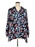 Ruby Rd. 100% Rayon Floral Blue 3/4 Sleeve Blouse Size 2X - photo 1