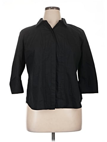 Worthington 3/4 Sleeve Button-Down Shirt (view 1)
