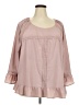 A New Day 100% Polyester Pink Long Sleeve Blouse Size 4X - photo 1