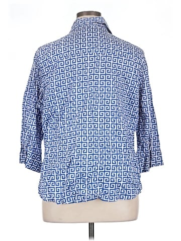 Foxcroft 3/4 Sleeve Button-Down Shirt (view 2)