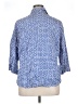 Foxcroft 100% Cotton Print Blue 3/4 Sleeve Button-Down Shirt Size 16w - photo 2
