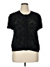 CeCe Black Short Sleeve Top Size XL - photo 1