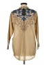 Limelight Stars Tan 3/4 Sleeve Blouse Size M - photo 2