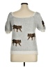 Bibi Animal Print Silver Pullover Sweater Size XL - photo 2