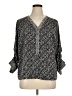 Catherines 100% Polyester Silver 3/4 Sleeve Blouse Size 1X Petite - photo 1