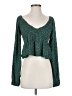 LA Hearts 100% Rayon Green Long Sleeve Blouse Size S - photo 1