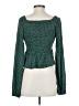 LA Hearts 100% Rayon Green Long Sleeve Blouse Size S - photo 2