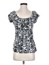 Elle Silver Short Sleeve Top Size S - photo 1