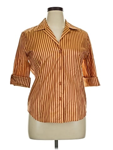 Linda Allard Ellen Tracy 3/4 Sleeve Silk Top (view 1)