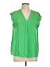 Maison d' Amelie 100% Polyester Green Sleeveless Blouse Size L - photo 1