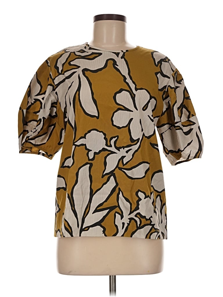 Pre-owned Max Mara Short Sleeve Blouse In Brown