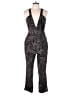 Vena Cava 100% Silk Graphic Gray Jumpsuit Size 10 - photo 1