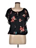 American Eagle Outfitters 100% Polyester Black Short Sleeve Blouse Size M - photo 1